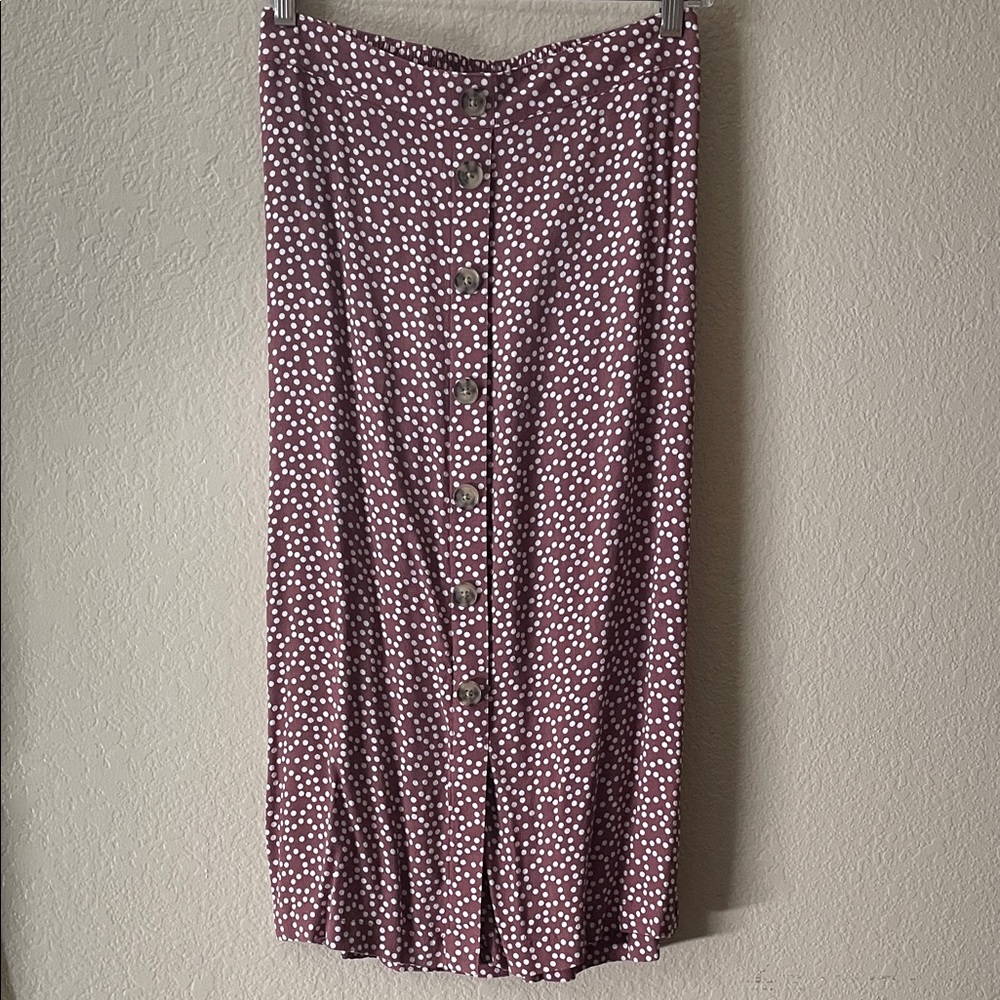 Express Polka Dot Midi Skirt
